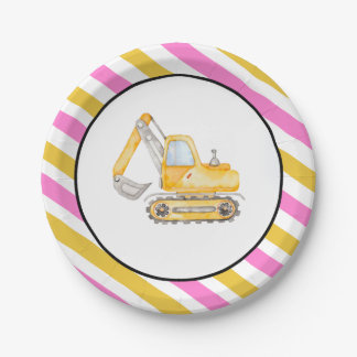 Girl Construction Vehicle Plates