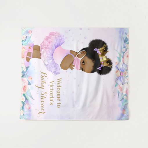 Girl Covid Baby With Mask Baby Shower L Backdrop Zazzle