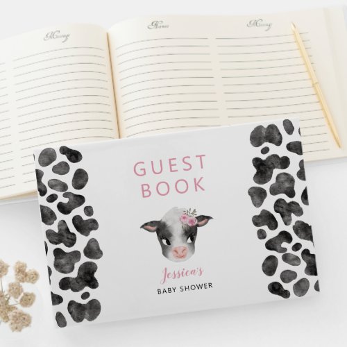 Girl Cow Baby Shower  Guest Book