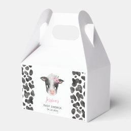 Girl Cow Farm Animal Baby Shower Favor Boxes