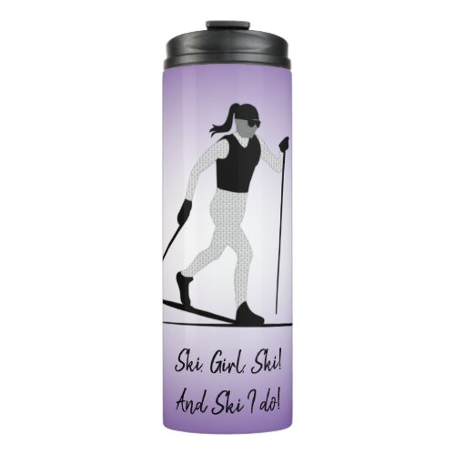 Girl Cross Country Skier Thermal Tumbler