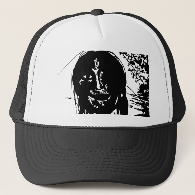 GIRL CURIOUS SVG TRUCKER HAT (Front)