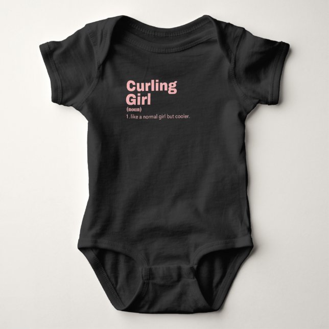  Girl - Curling Baby Bodysuit (Front)