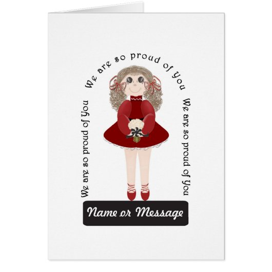 Girl Dance Personalized Cards (Front)