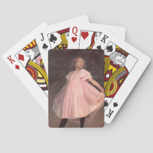 Girl Dancer in a Pink Dress Poker Cards