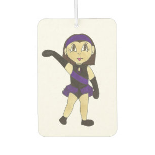 Girl Dancer Jazz Dance Class Recital Black Purple Air Freshener
