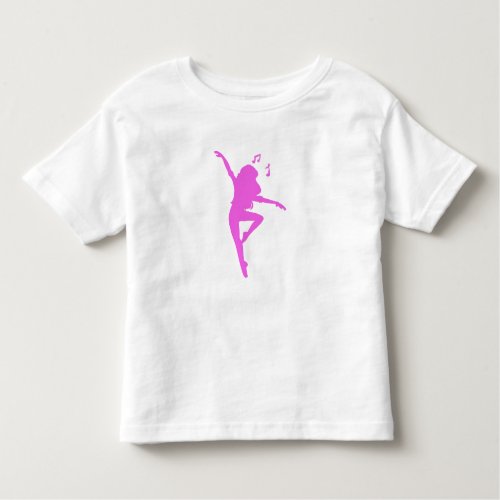 Girl dancer silhouette _ Choose background color Toddler T_shirt