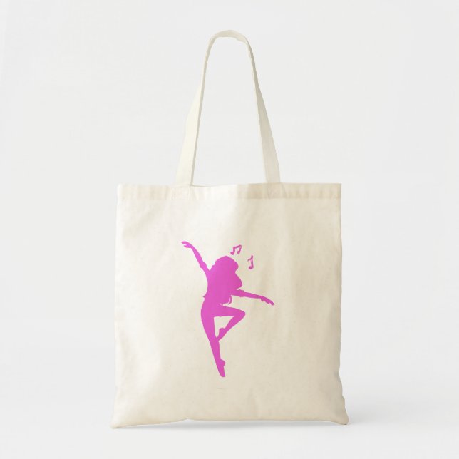 Girl dancer silhouette - Choose background color Tote Bag (Front)