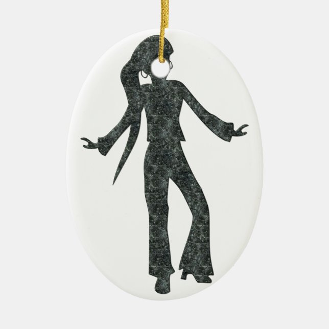 Girl Dancing Ceramic Ornament (Front)