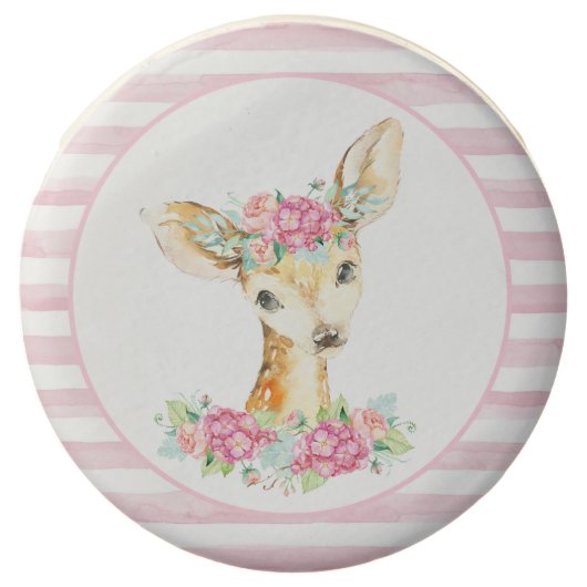Girl Deer Baby Shower Cookies (Front)