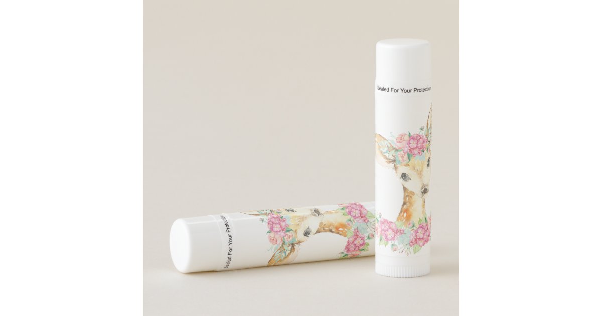 Girl Deer Baby Shower Lip Balm Favors Zazzle Com