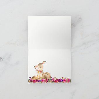 Girl Deer Baby Shower Thank You Cards | Zazzle