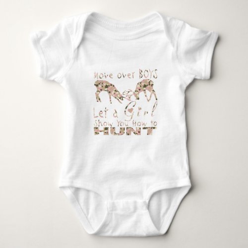 GIRL DEER HUNTER BABY BODYSUIT