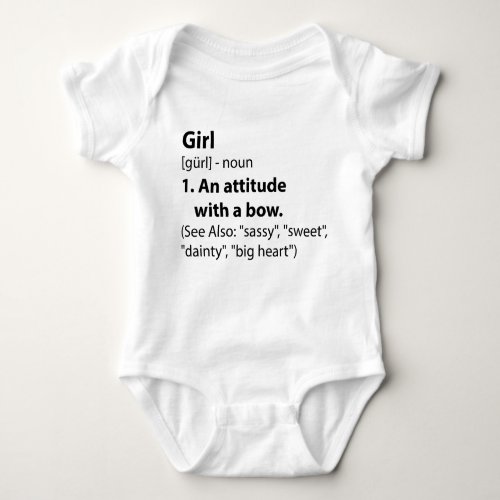 Girl Definition Baby Bodysuit