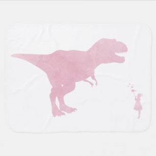 Girl Dinosaur Blanket - Baby Girl Dinosaur Nursery