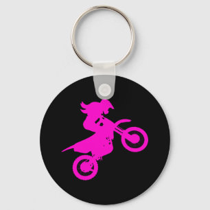Girl Dirt Bike   Keychain