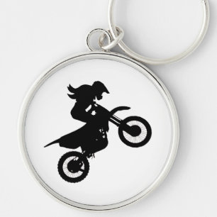 Girl Dirt Bike   Keychain