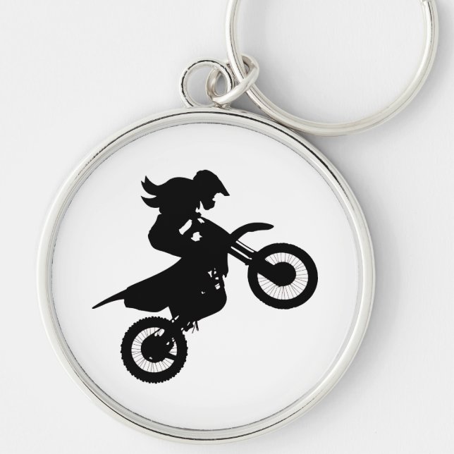 Girl Dirt Bike   Keychain (Front)