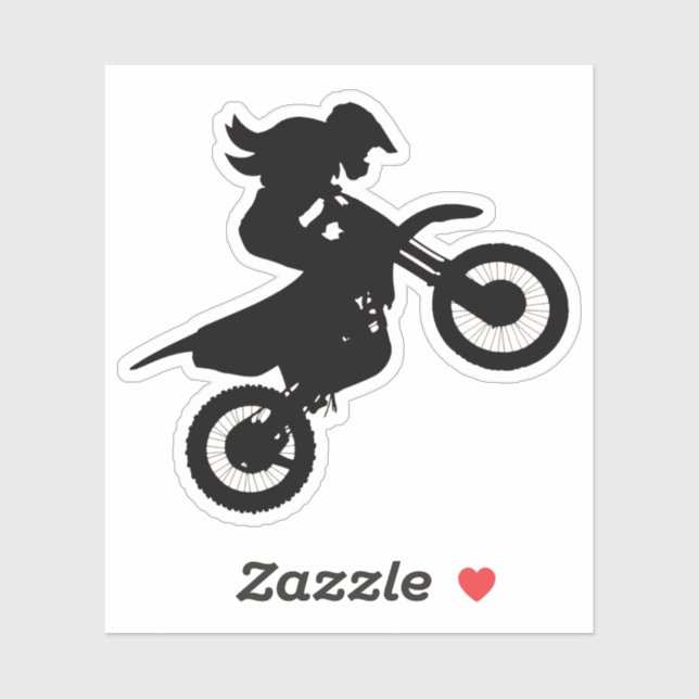 Girl Dirt Bike Sticker (Sheet)