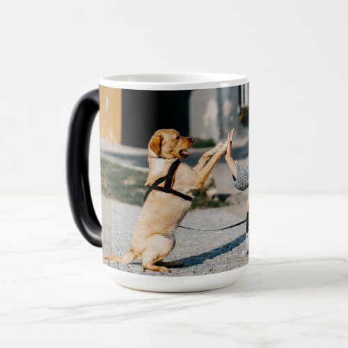 Girl Dog Pet Friendship Companion Owner Caucasian Magic Mug
