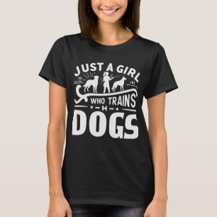 Girl Dog Traine Empowering Canine Whisperer Design T-Shirt