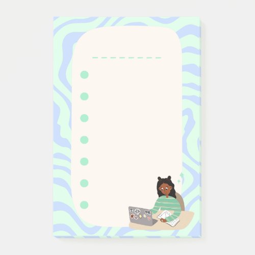 Girl Doodle Cute List Planner Notes Colorful Post_it Notes