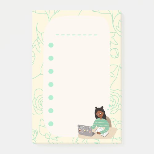 Girl Doodle Cute List Planner Notes Colorful Post_it Notes