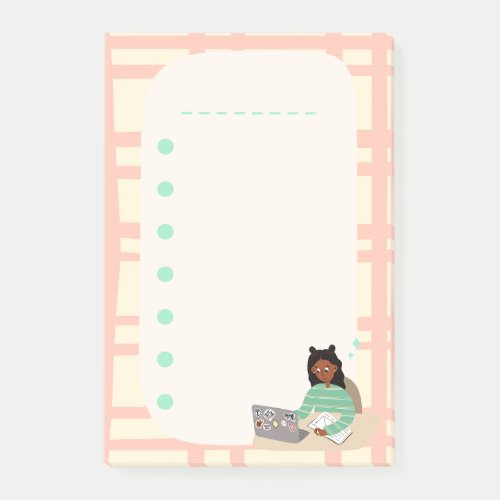 Girl Doodle Cute List Planner Notes Colorful Post_it Notes