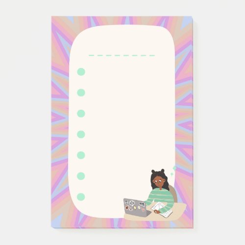 Girl Doodle Cute List Planner Notes Colorful Post_it Notes