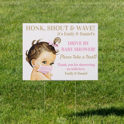Girl Drive By Baby Shower Sign