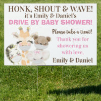 Girl Drive By Baby Shower Sign