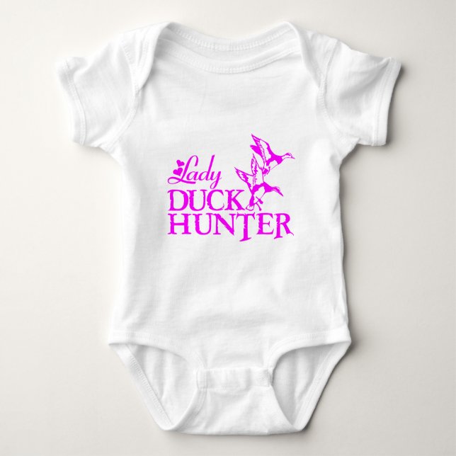 GIRL DUCK HUNTER BABY BODYSUIT (Front)