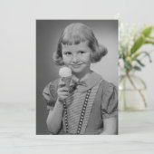 Girl Eating Ice Cream (Standing Front)