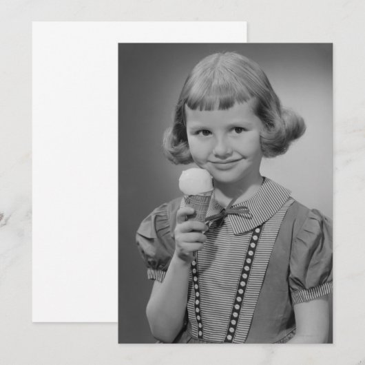 Girl Eating Ice Cream (Front/Back)