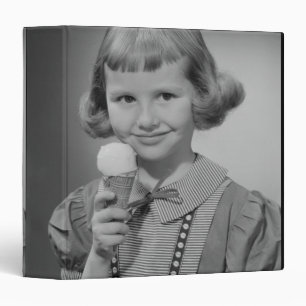 Girl Eating Ice Cream Binder