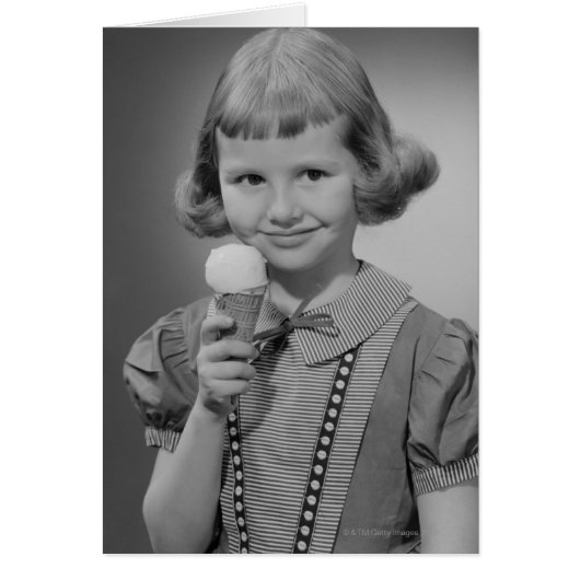 Girl Eating Ice Cream Cards (Front)