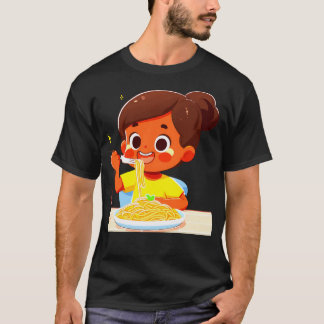 Girl Eating Spaghetti - 2 T-Shirt