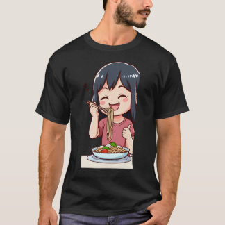 Girl Eating Spaghetti - 3  T-Shirt