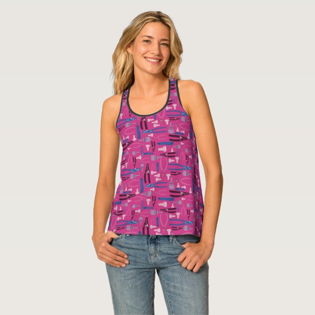 Girl Electrician, Electrician's Wife Tank Top (Front Full)