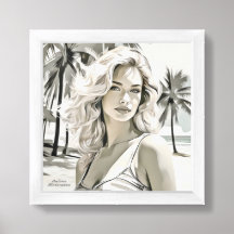 Girl Elegant in Black and White