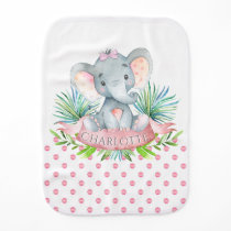 Girl Elephant Baby Burp Cloths Girl Elephant Baby Burp Cloths