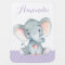 Girl Elephant Baby Purple Baby Blanket