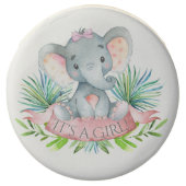 Girl Elephant Baby Shower Cookies (Front)