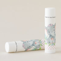 Girl Elephant Baby Shower Lip Balm