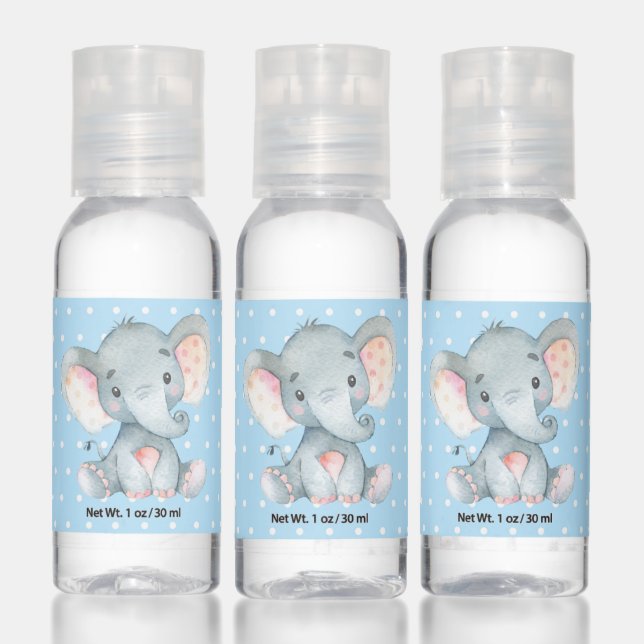 Girl Elephant Baby Shower Pink Hand Sanitizer (Set)