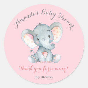 Pink Elephant Stickers Zazzle