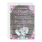 Girl Elephant Baby Shower, rustic, pink purple