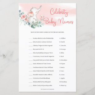 Girl Elephant Eucalyptus Celebrity Baby Names game