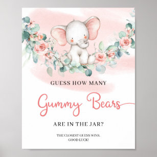  Sunflower Baby Shower Game,Guess How Many Gummy Bears,Bear Baby  Shower Decorations,Baby Shower Decorations Gender Neutral,Gummy Bear Decor,Baby  Shower Centerpieces,50 guess Cards & 1 Sign -5 : Home & Kitchen