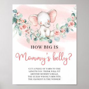 Girl Elephant How Big Is Mommy's Belly game Poster